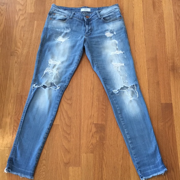 MNG Distressed Jeans Size US 8 EUR 40 - Picture 2 of 5